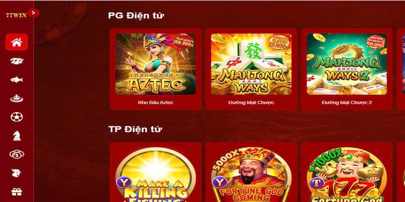 Cá cược đa dạng trò chơi trên app 77WIN Cá cược đa dạng trò chơi trên app 77WIN